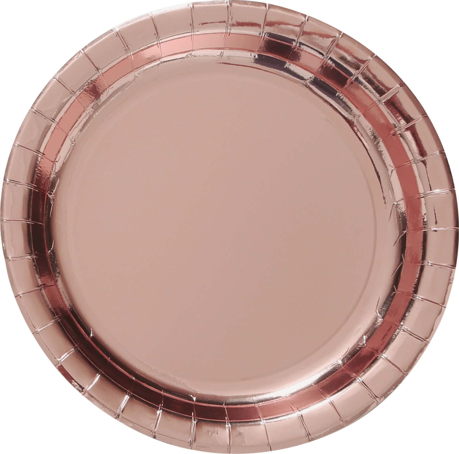 Metallic rosegold ronde bordjes