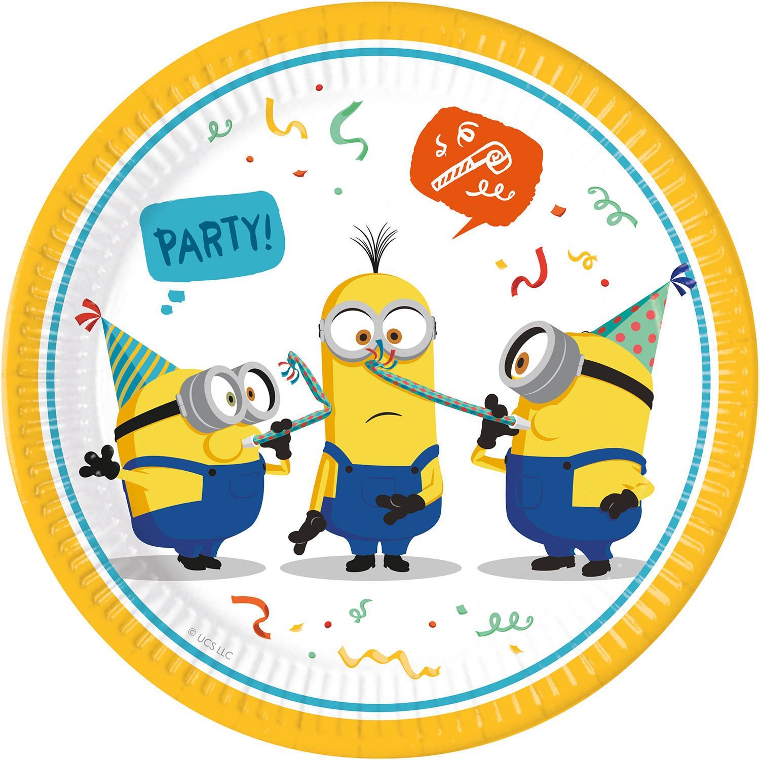 Minions kinderfeestje bordjes 8 stuks