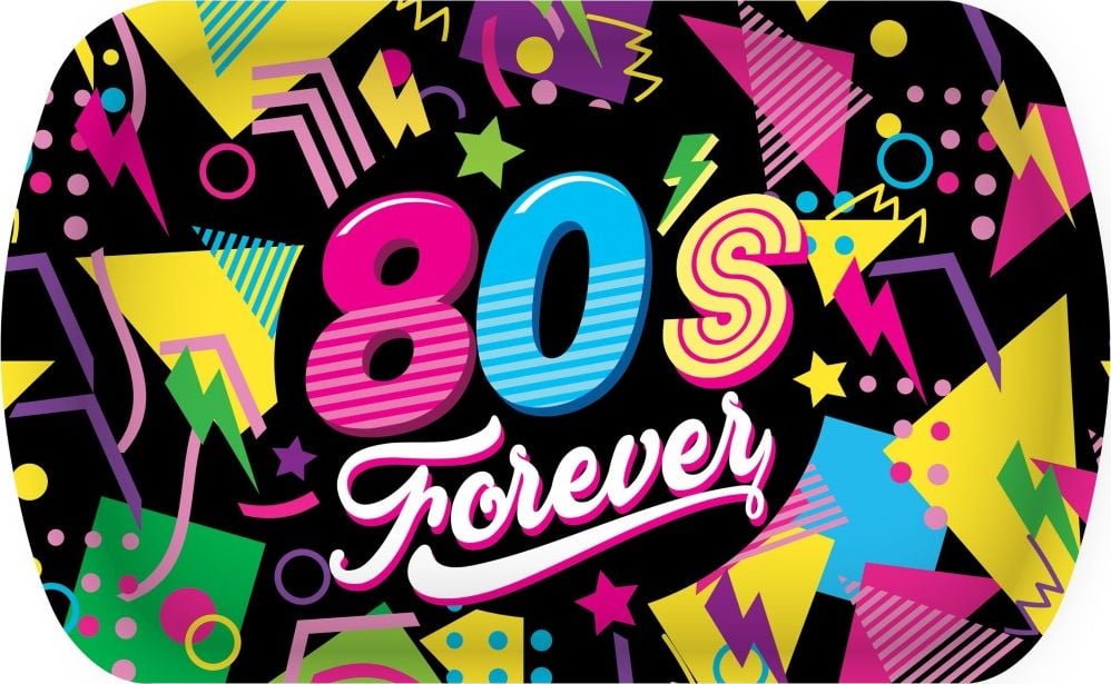 Neon 80s forever dienblad