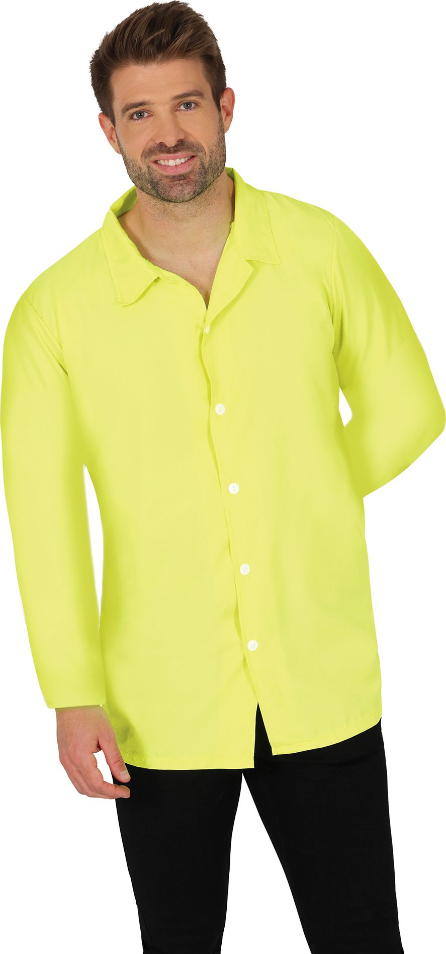 Neon Geel 80's Blouse Volwassenen