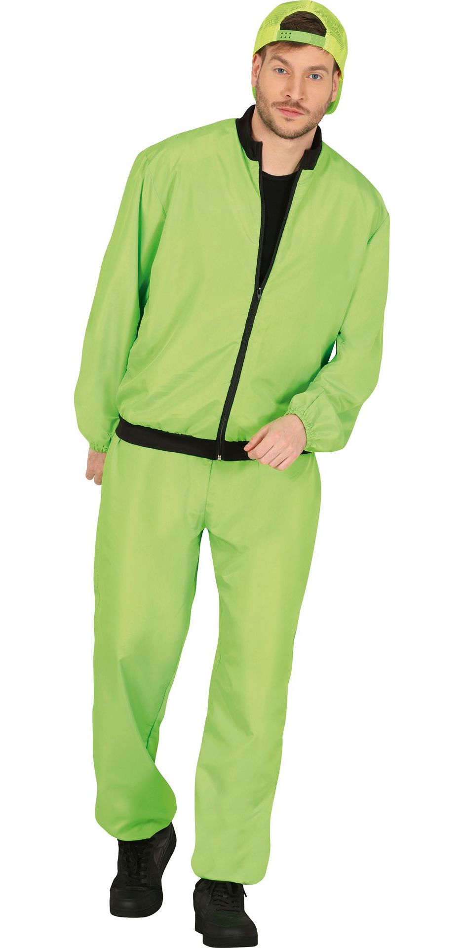 Neon Groene Trainingspak 80's 90's heren