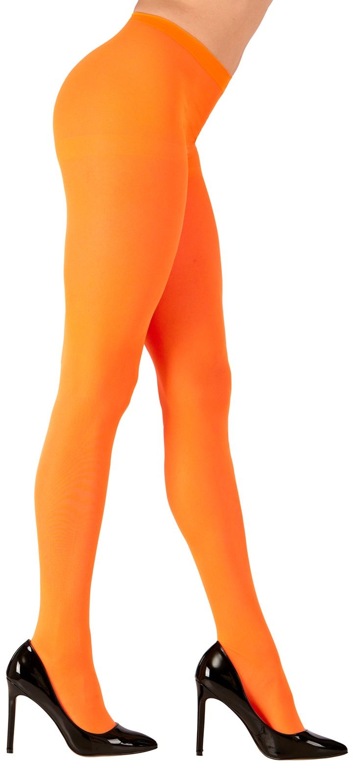 Overgave Monnik Mijlpaal Neon oranje panty | Carnavalskleding.nl