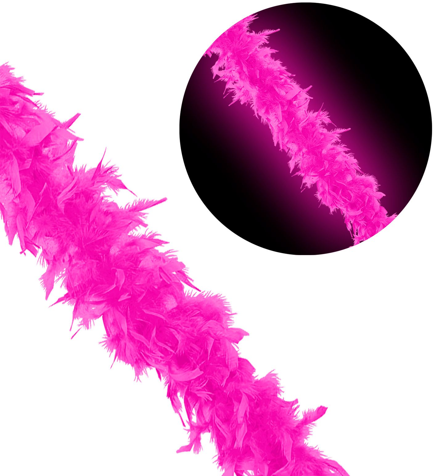 Sandy Zeeanemoon Garantie Neon roze boa | Carnavalskleding.nl