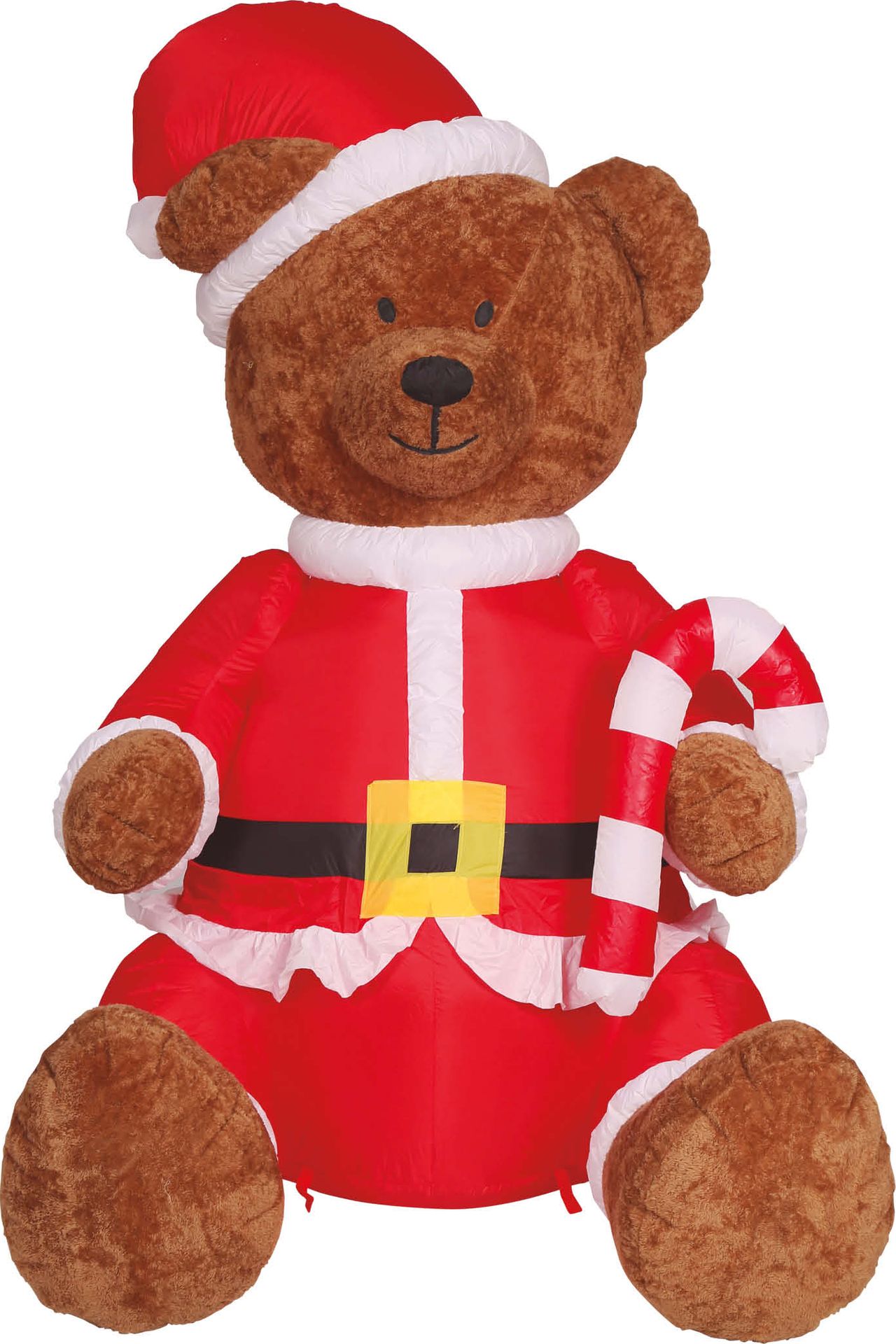 Opblaasbare bruine kerst teddybeer pop