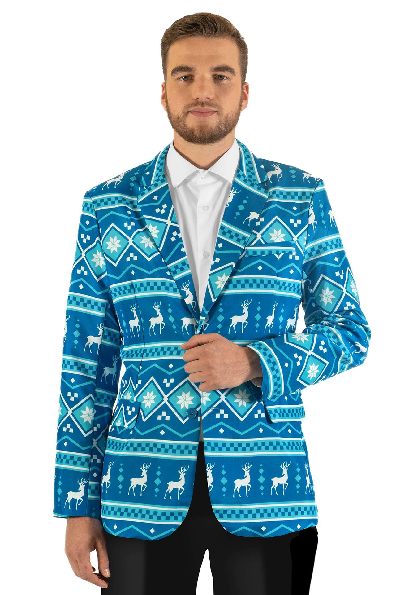 Opposuits Heren Blazer Nordic Blauw