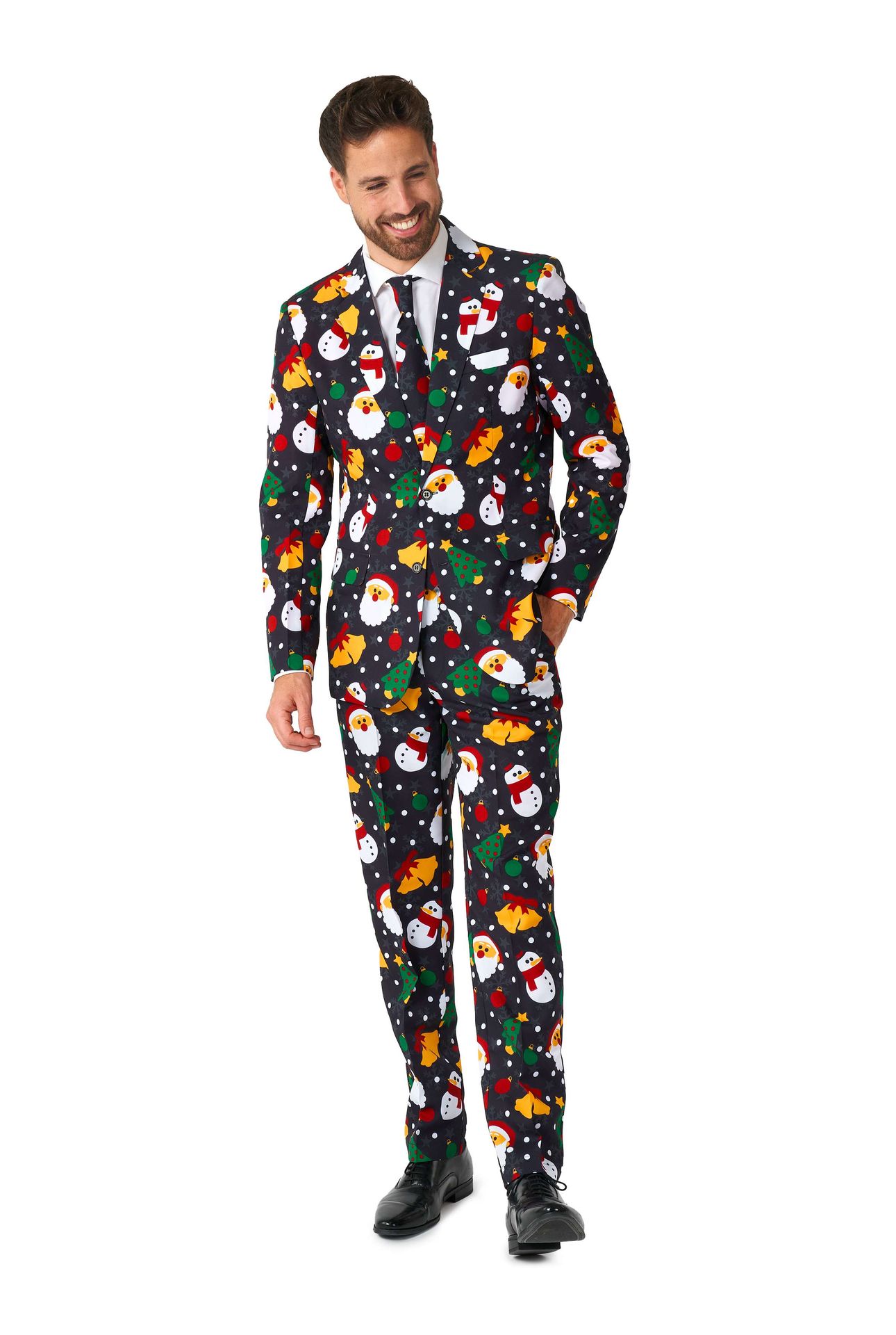 Opposuits Heren Xmas Icons Zwart