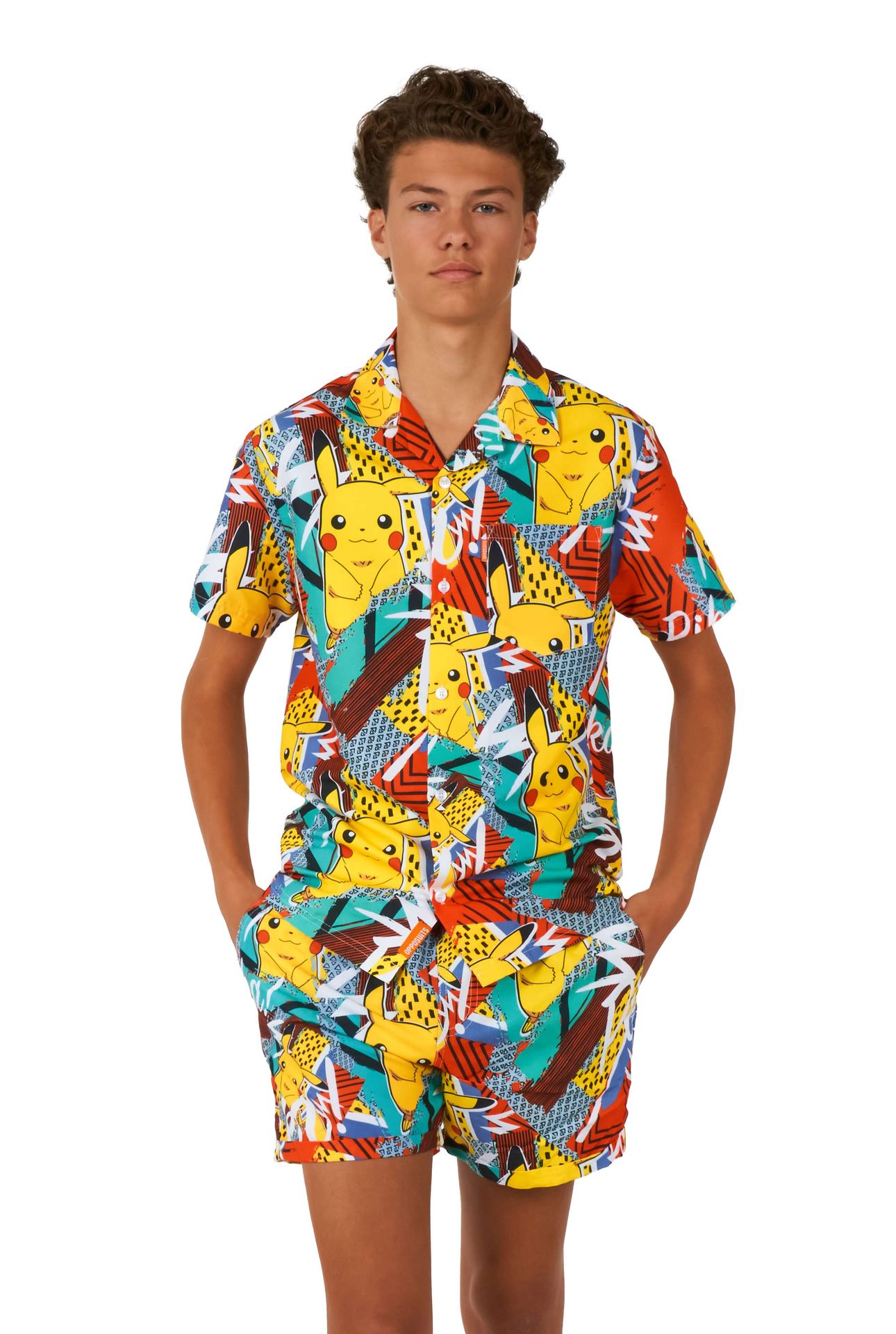 Opposuits Tieners Zomer Kostuum Pika Pikachu