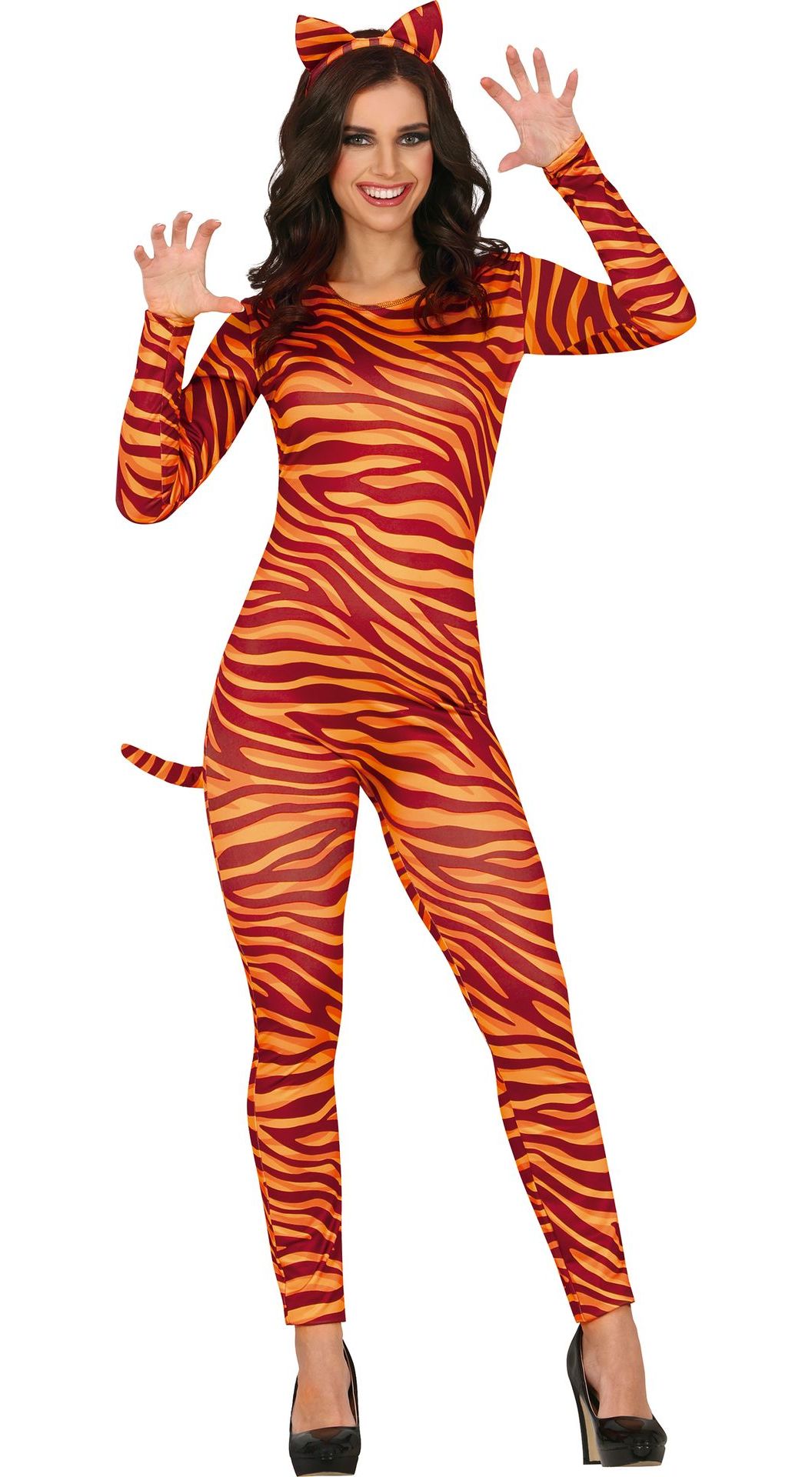 Oranje Dierenprint Dames Jumpsuit