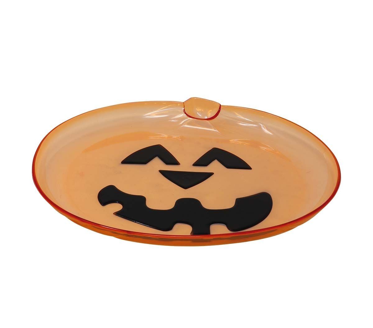 Oranje pompoen halloween bord plastic