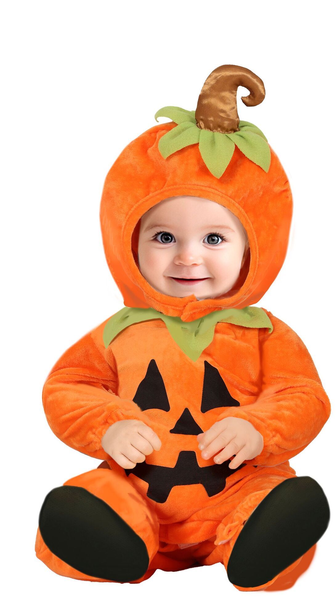 Oranje pompoen onesie baby