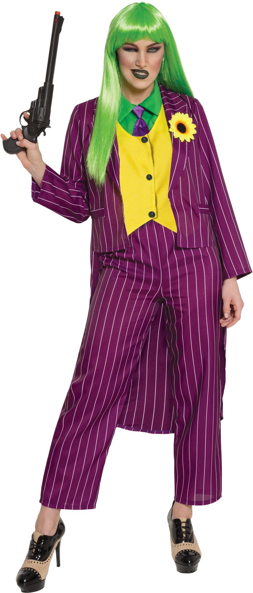 staking Afzonderlijk Consulaat Paars vrouwelijk Joker kostuum | Carnavalskleding.nl