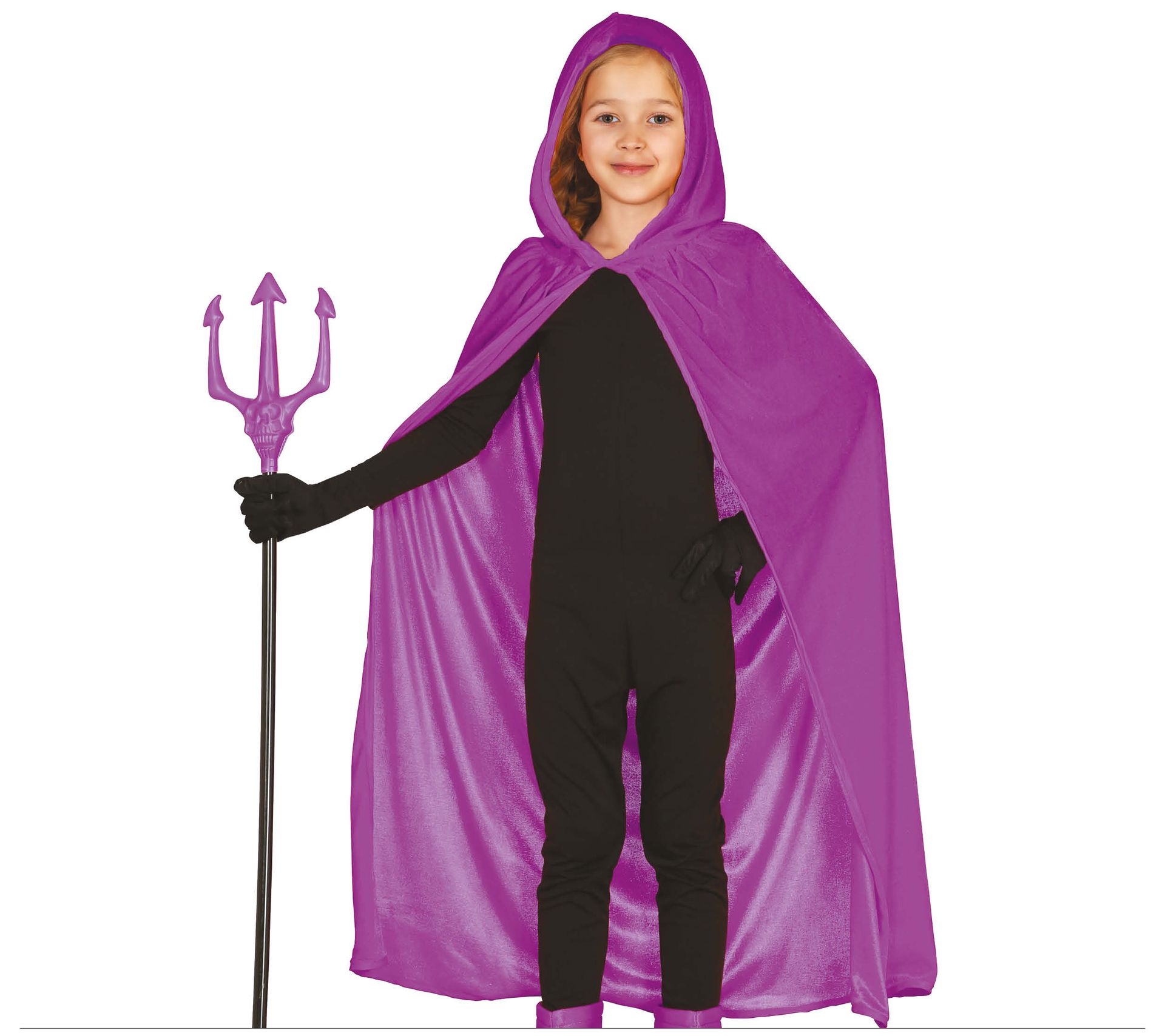 Paarse velvet cape kinderen