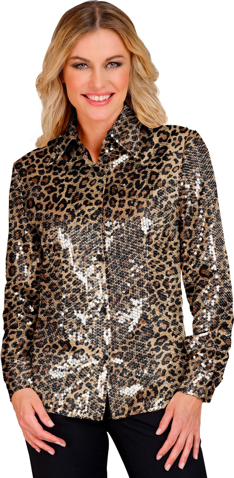 Panter pailletten blouse