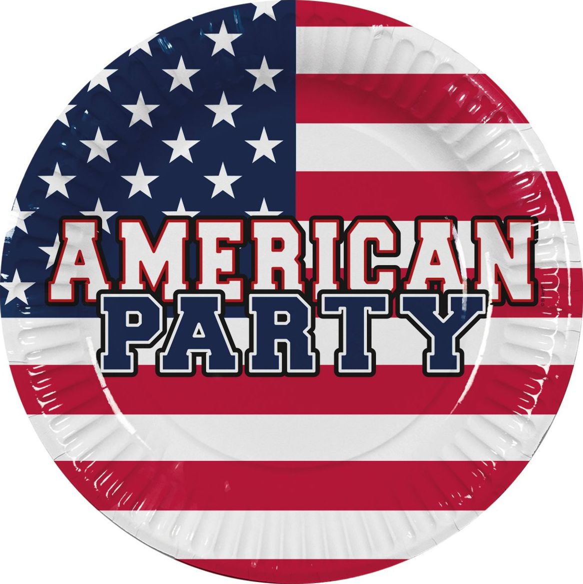 Papieren 'AMERICAN PARTY' Bordjes 10 stuks