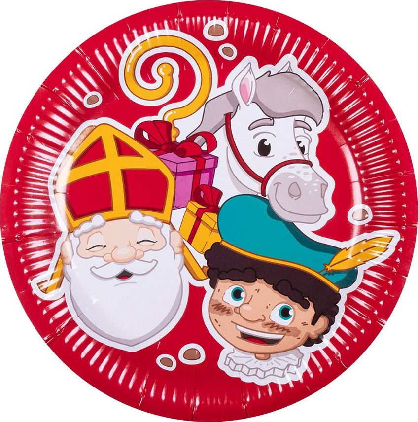 Papieren Sinterklaas Bordjes 10 Stuks