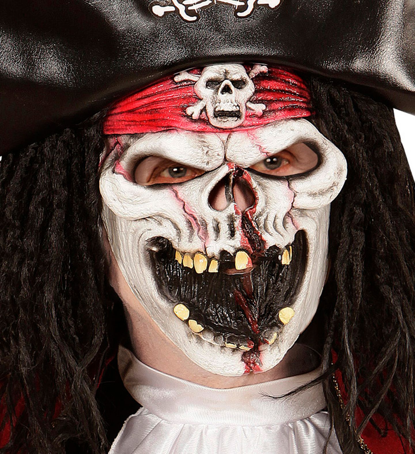 Banzai Snel Mortal Piraat skelet masker | Carnavalskleding.nl