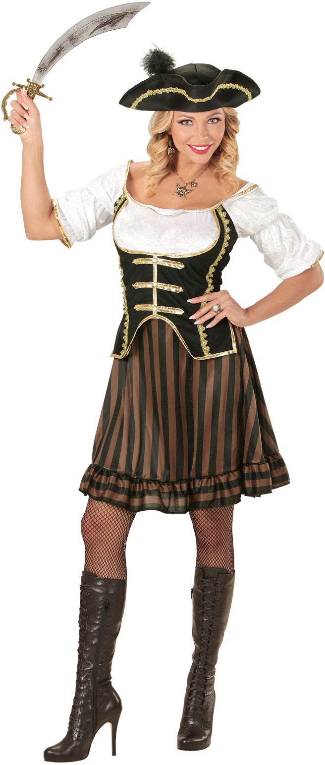Siësta Verenigde Staten van Amerika Mantel Piraten kostuum dames | Carnavalskleding.nl