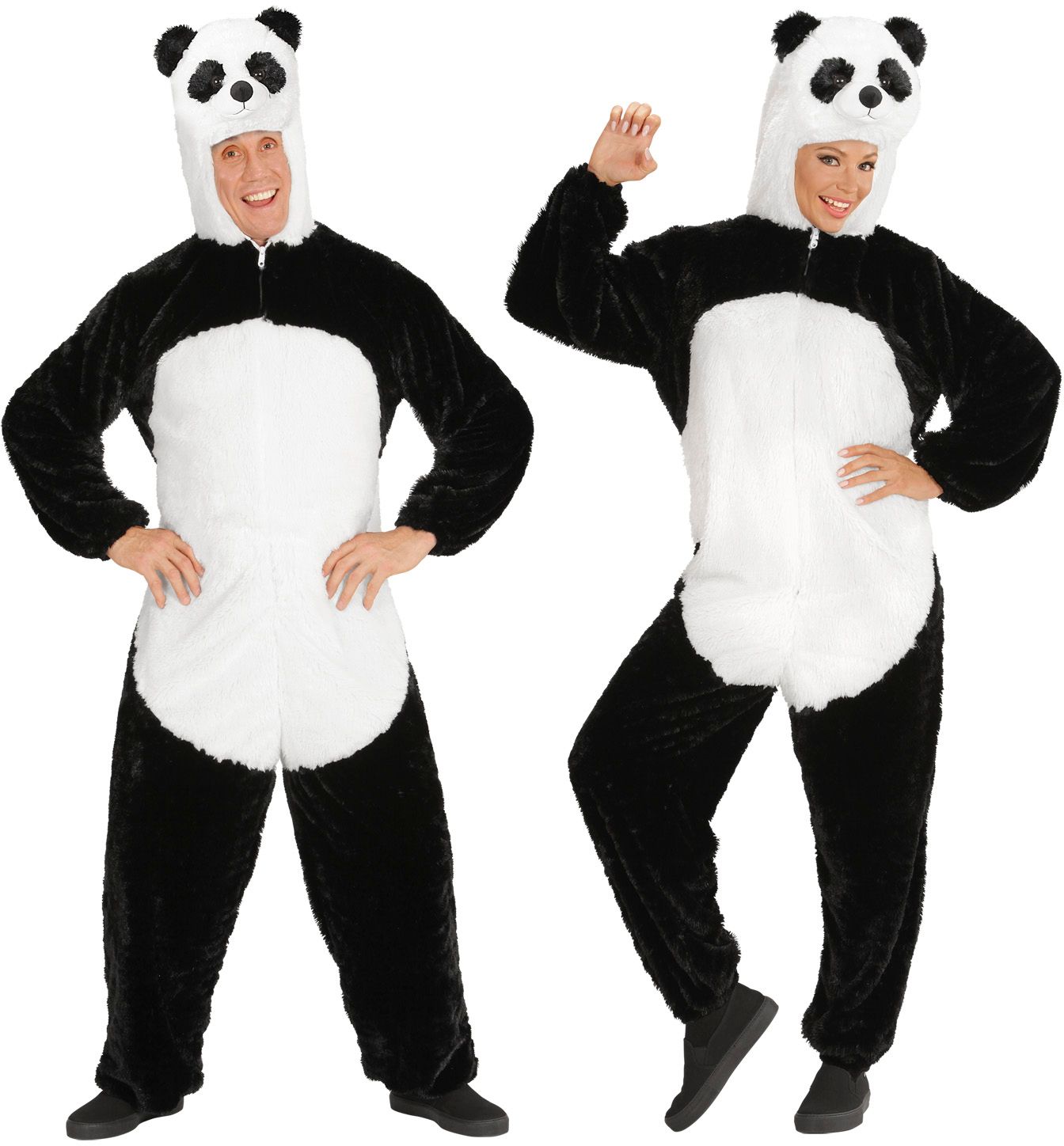 Pluche panda jumpsuit carnaval