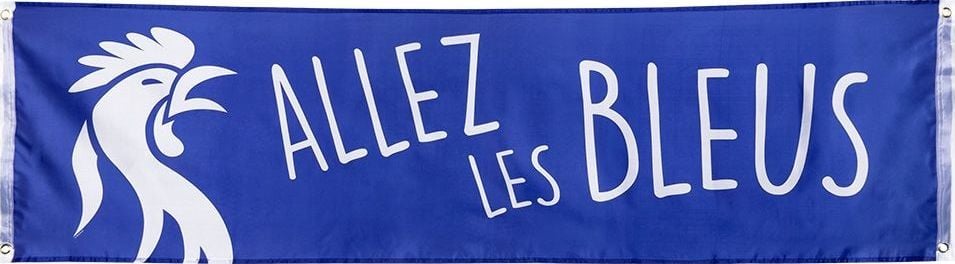 Polyester Banner 'Allez les Bleus' 180cm