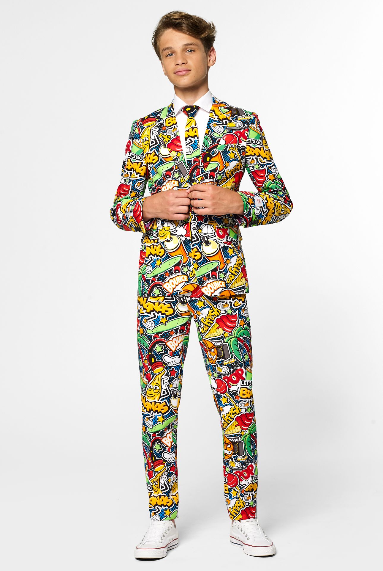 Pop-Art banana Opposuits kostuum tieners