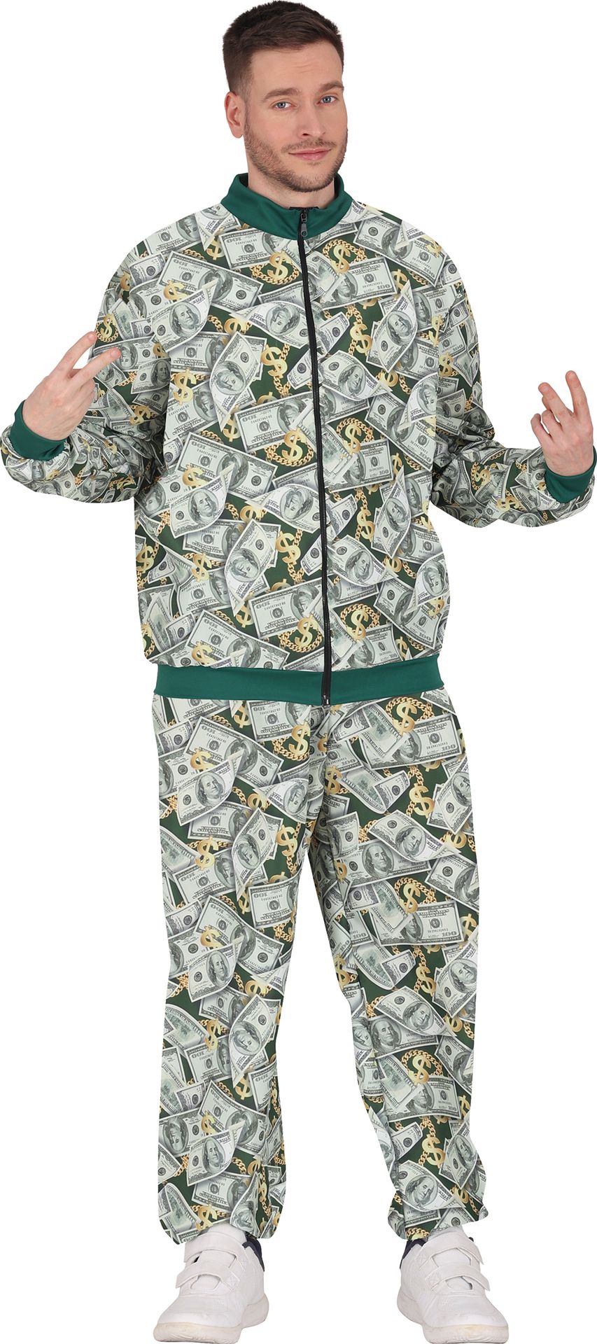 Retro Groene Tracksuit Volwassenen Money