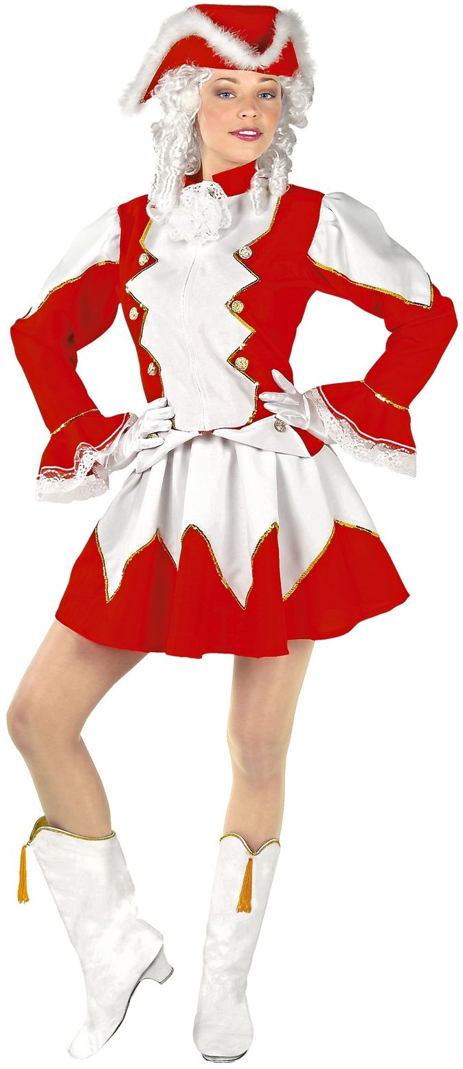 Rood majorette kostuum