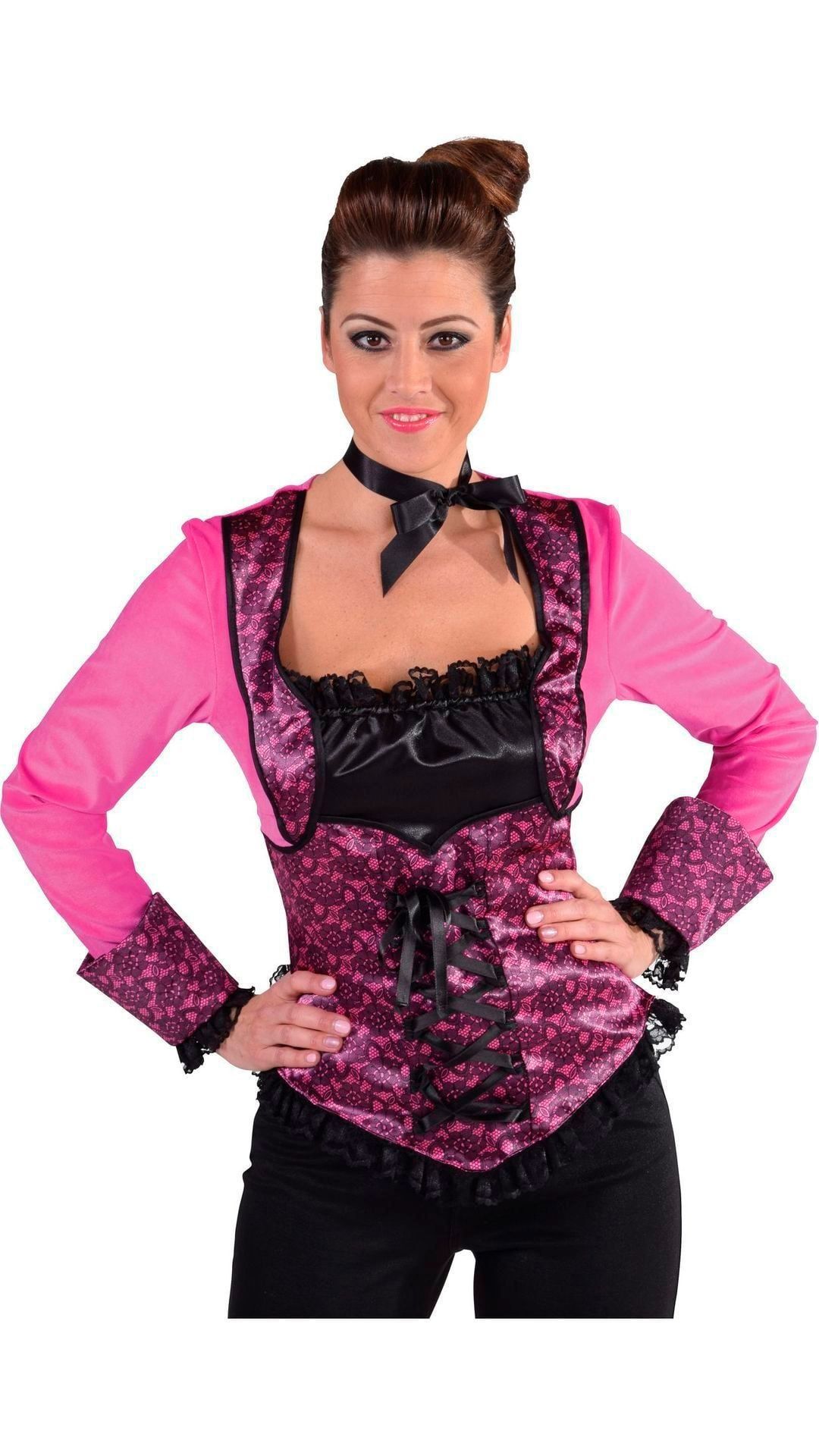 Roze burlesque top