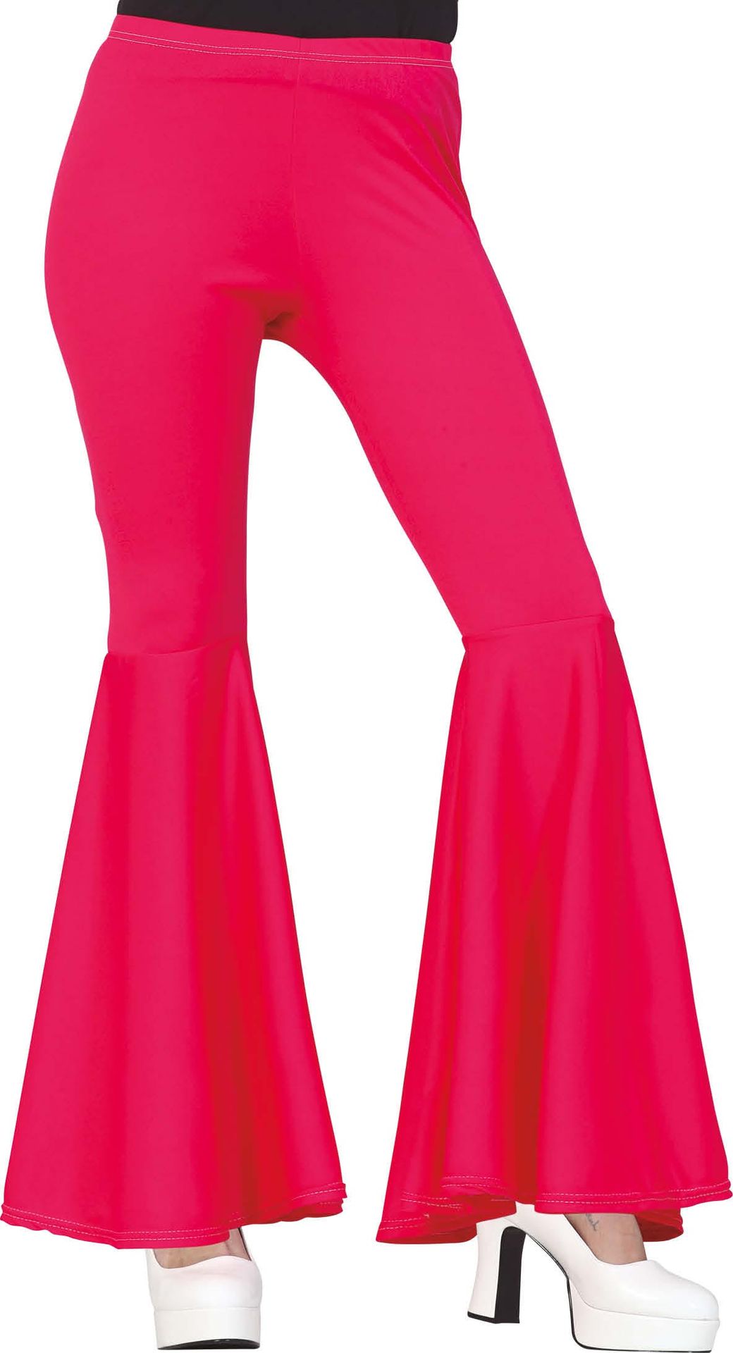 Roze Elastische Bell Bottom Broek