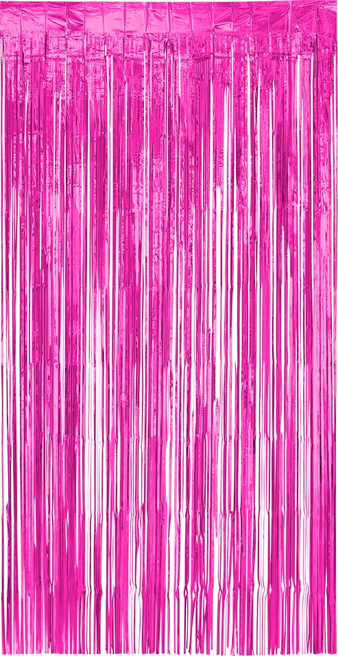 Roze Franjegordijn Metallic 200cm