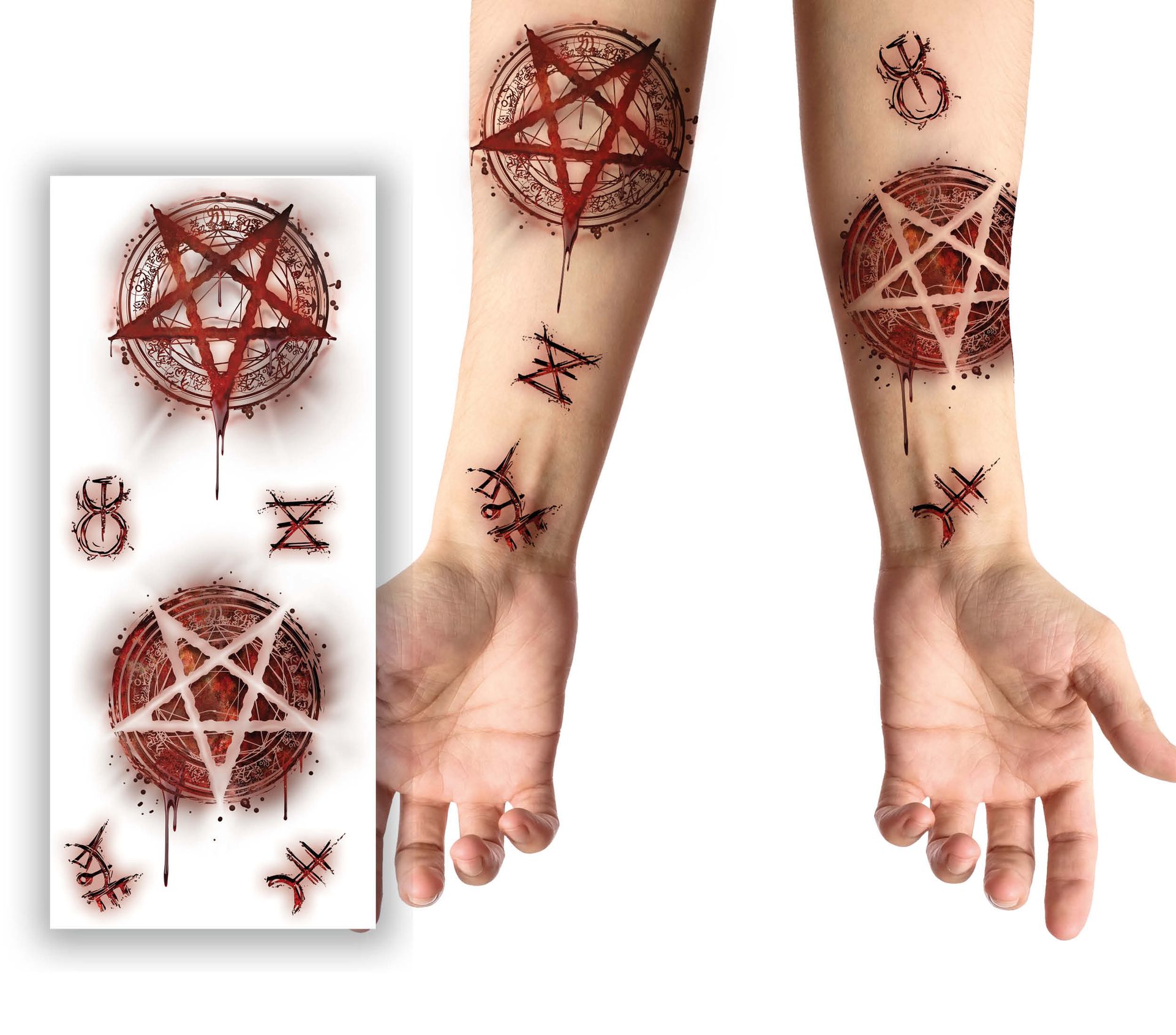 Satanische tatoo stickervel