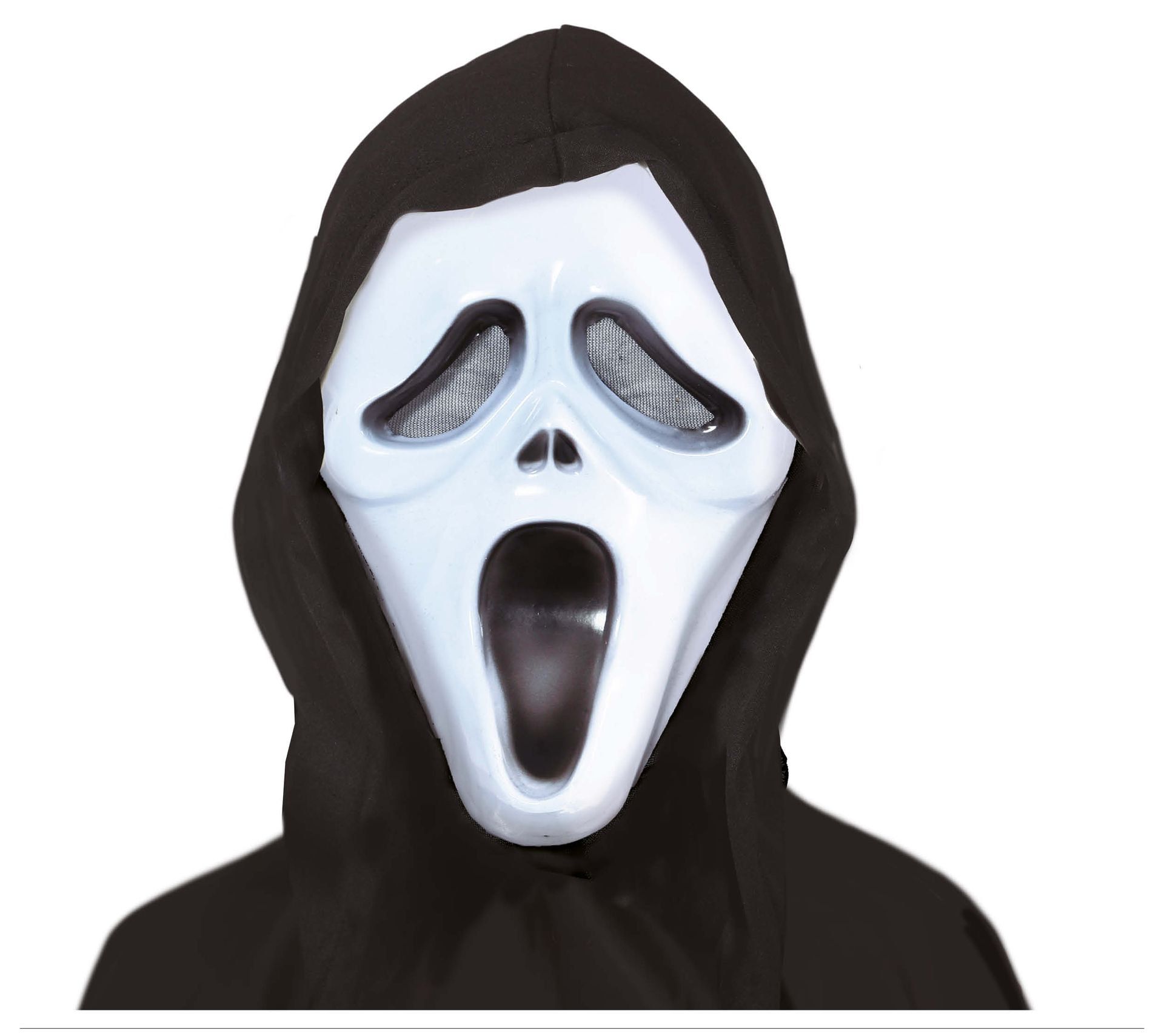 Scream masker kinderen met capuchon