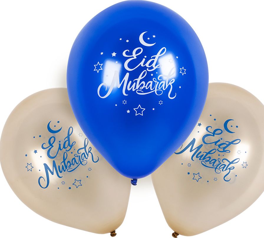 Set van 6 Latex Ballonnen 'Eid Mubarak'