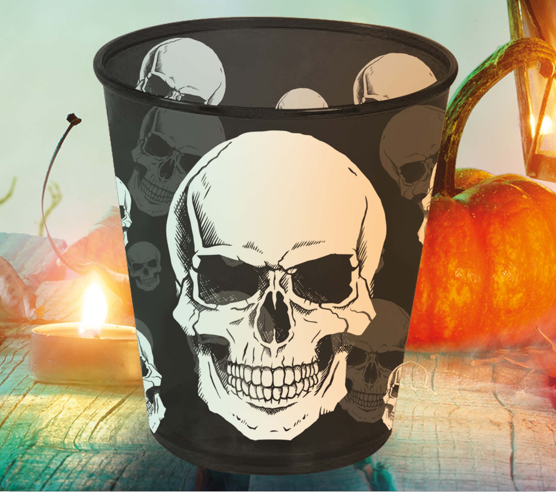 Skull halloween partybeker