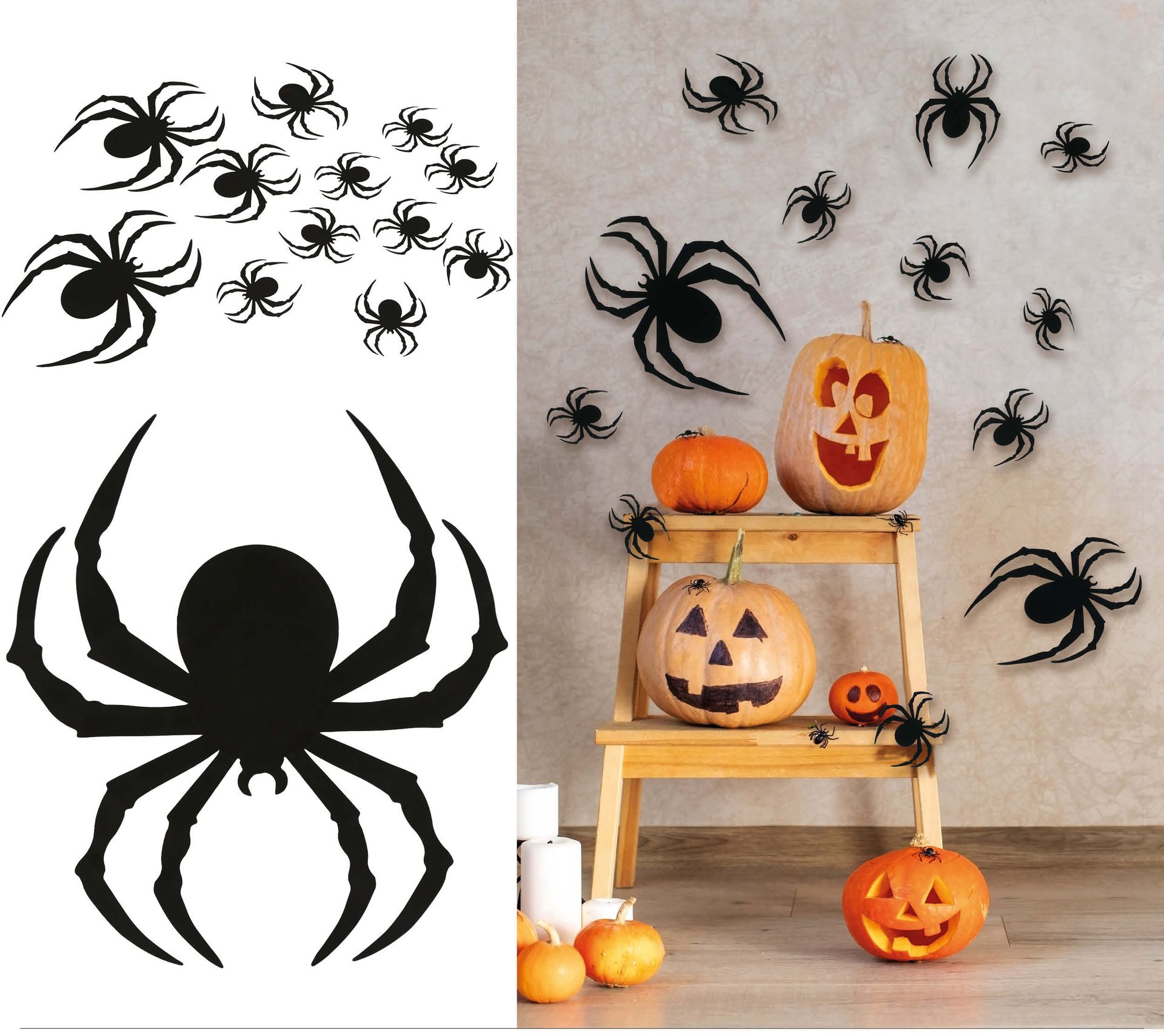 Spinnen silhouetset Halloween