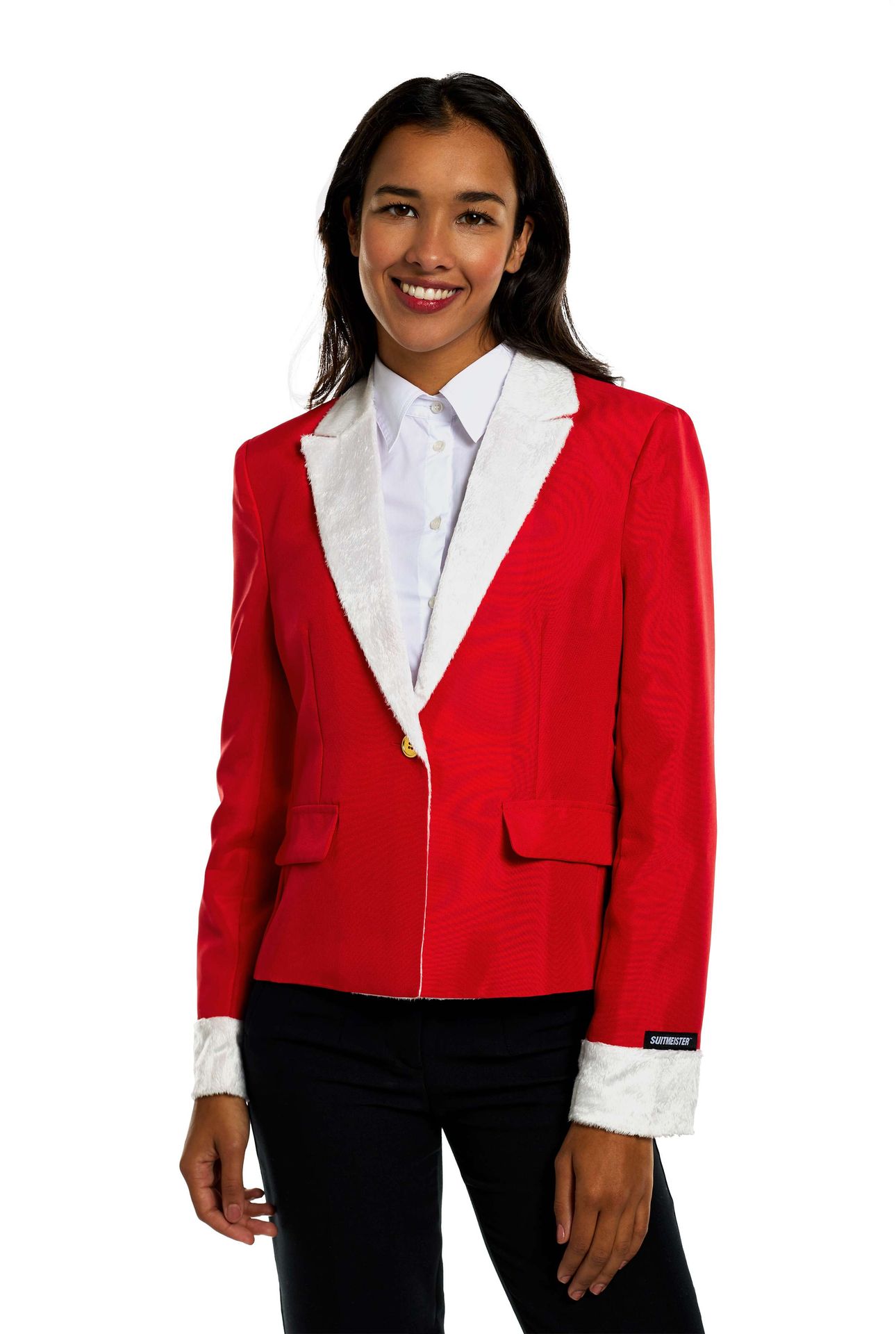 Suitmeister Dames Blazer Kerst Nepbond Rood