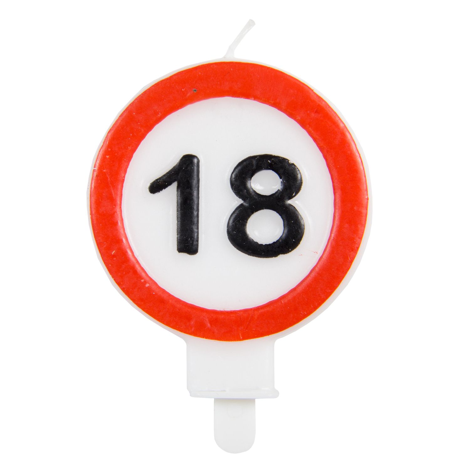 Taartkaars verkeersbord 18 jaar