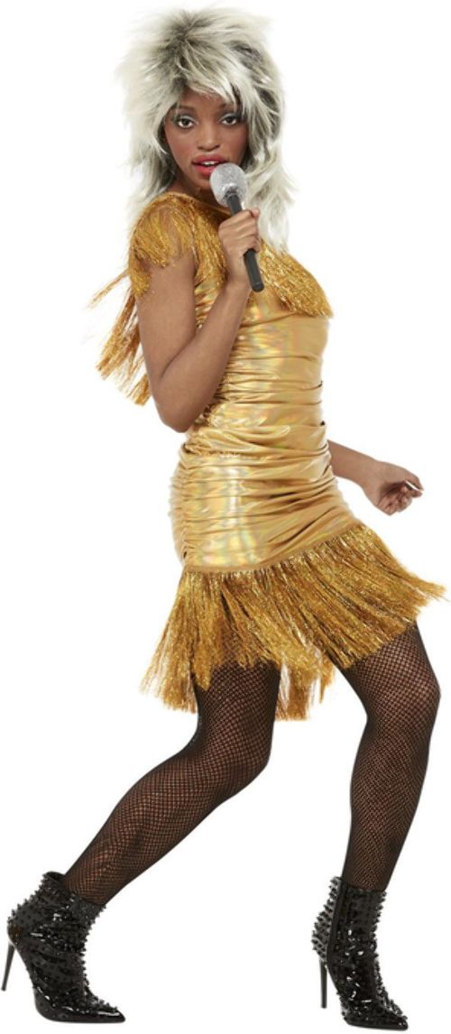 Tina Turner Dames Kostuum Goud