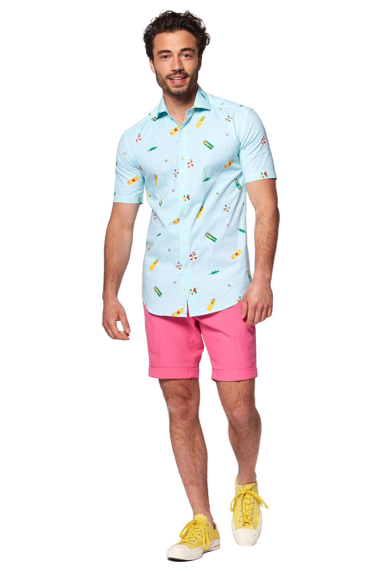 Tropisch zwembad Opposuits blouse