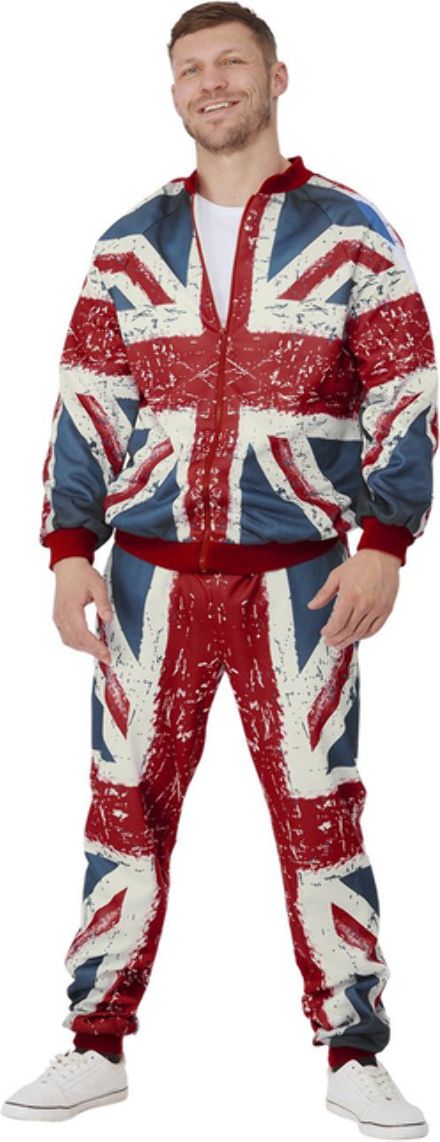 Union Jack Man Trainingspak Rood en Blauw