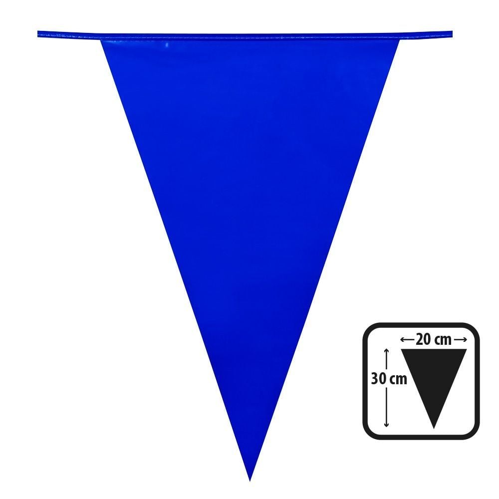 Vlaggenlijn plastic blauw