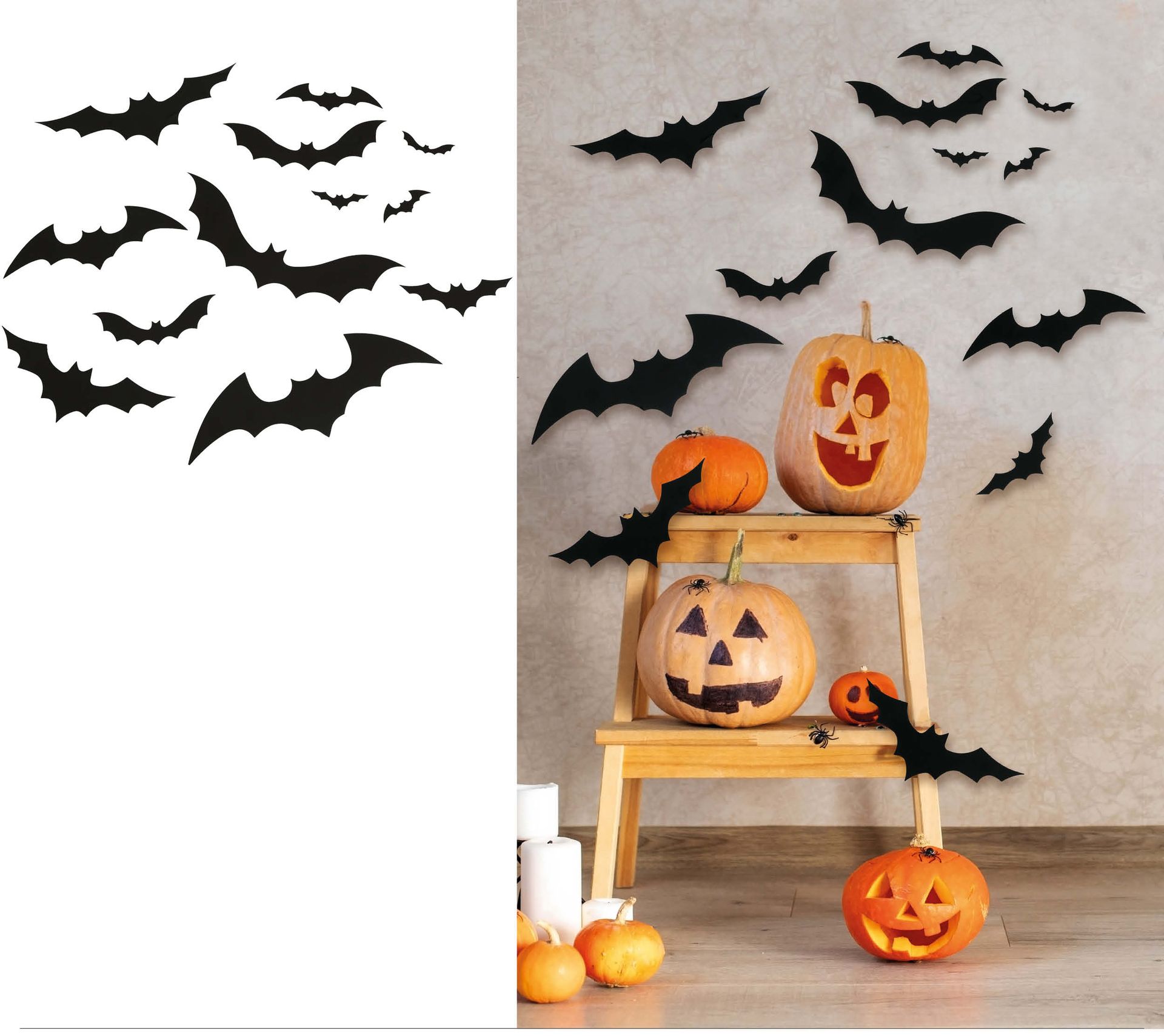 Vleermuis silhouetset Halloween