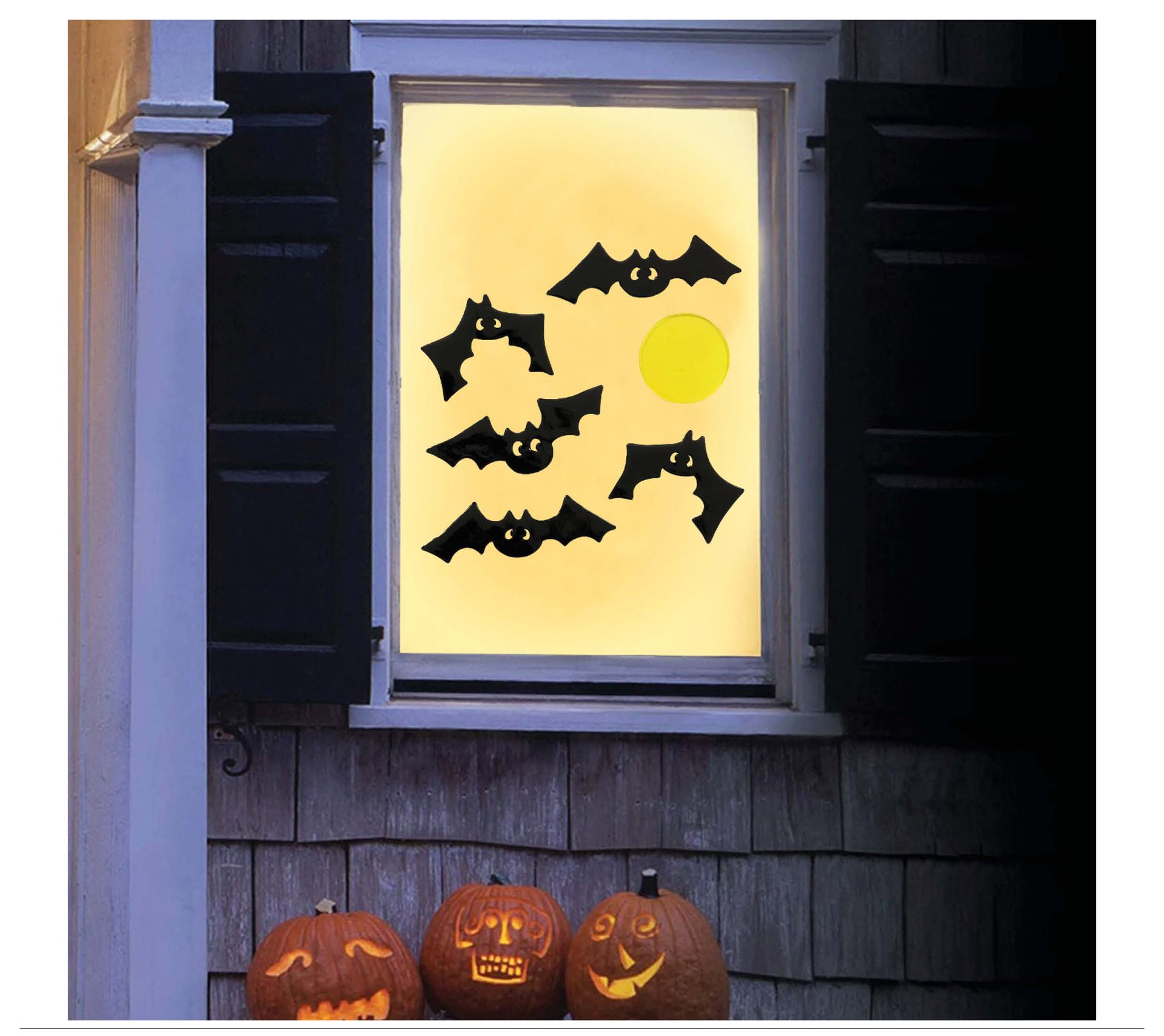 Vleermuizen halloween gel raamstickers