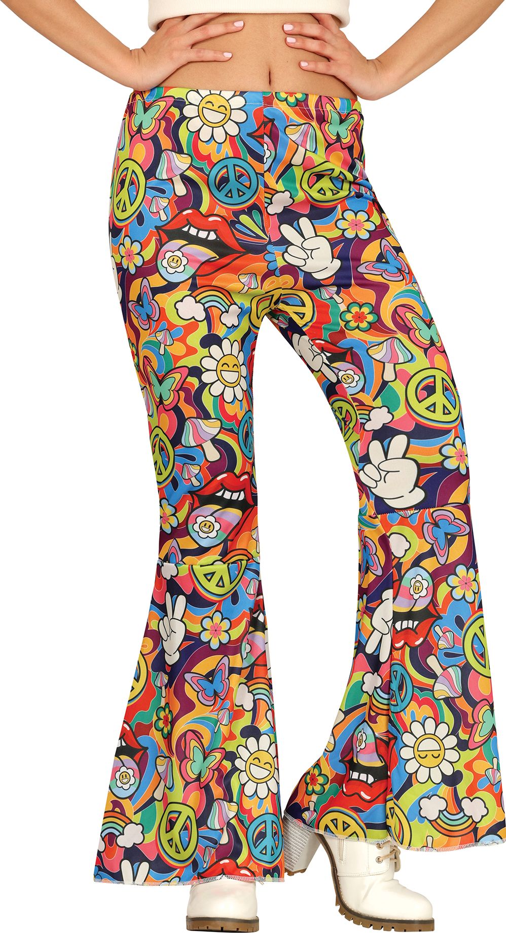 Vrolijke Hippie Flared Broek Vrouwen