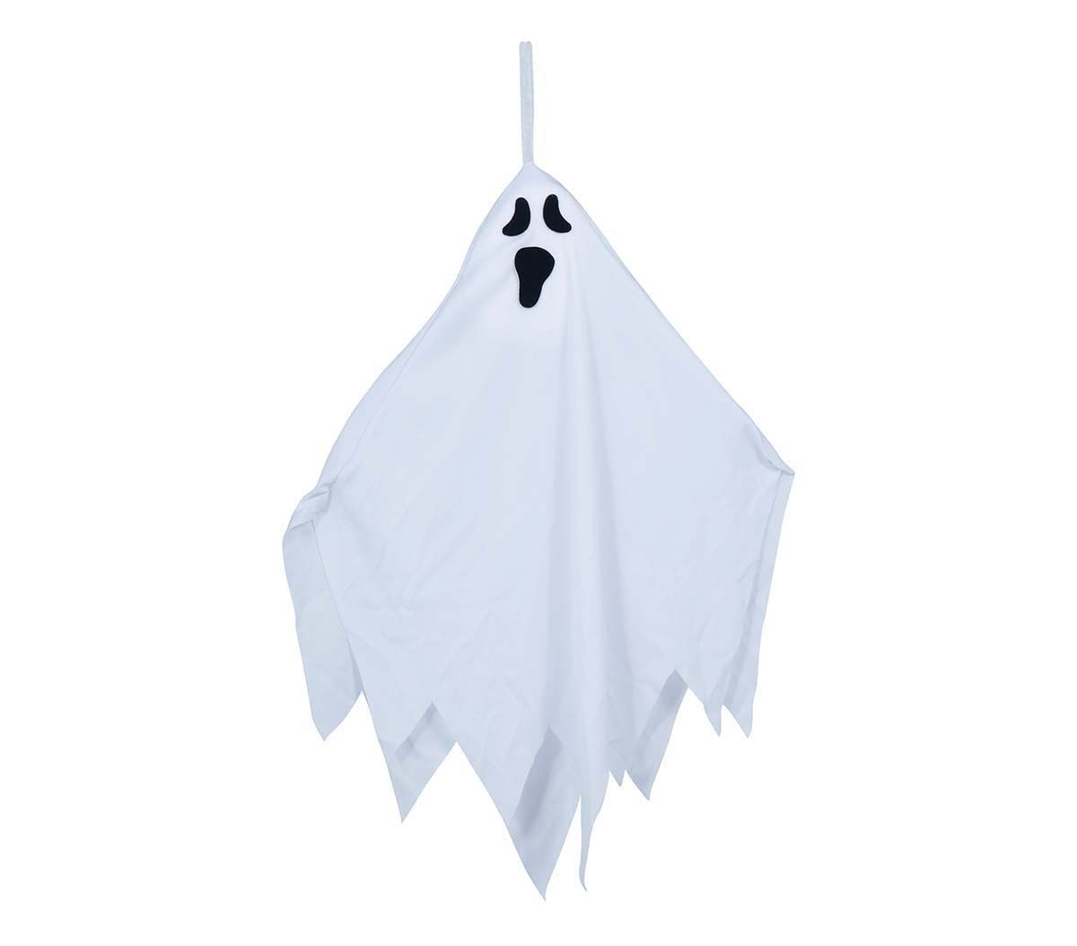 Witte spook hangpop met licht 45cm