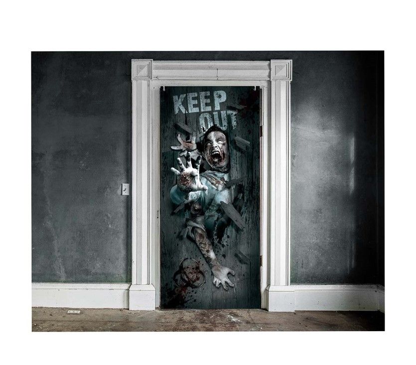 Zombie aanval halloween deur decoratie