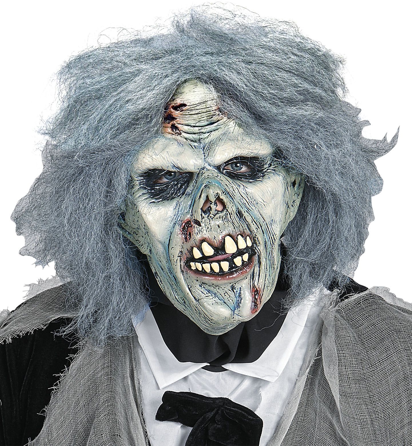 Ongemak campus routine Zombie horror masker met pruik | Carnavalskleding.nl