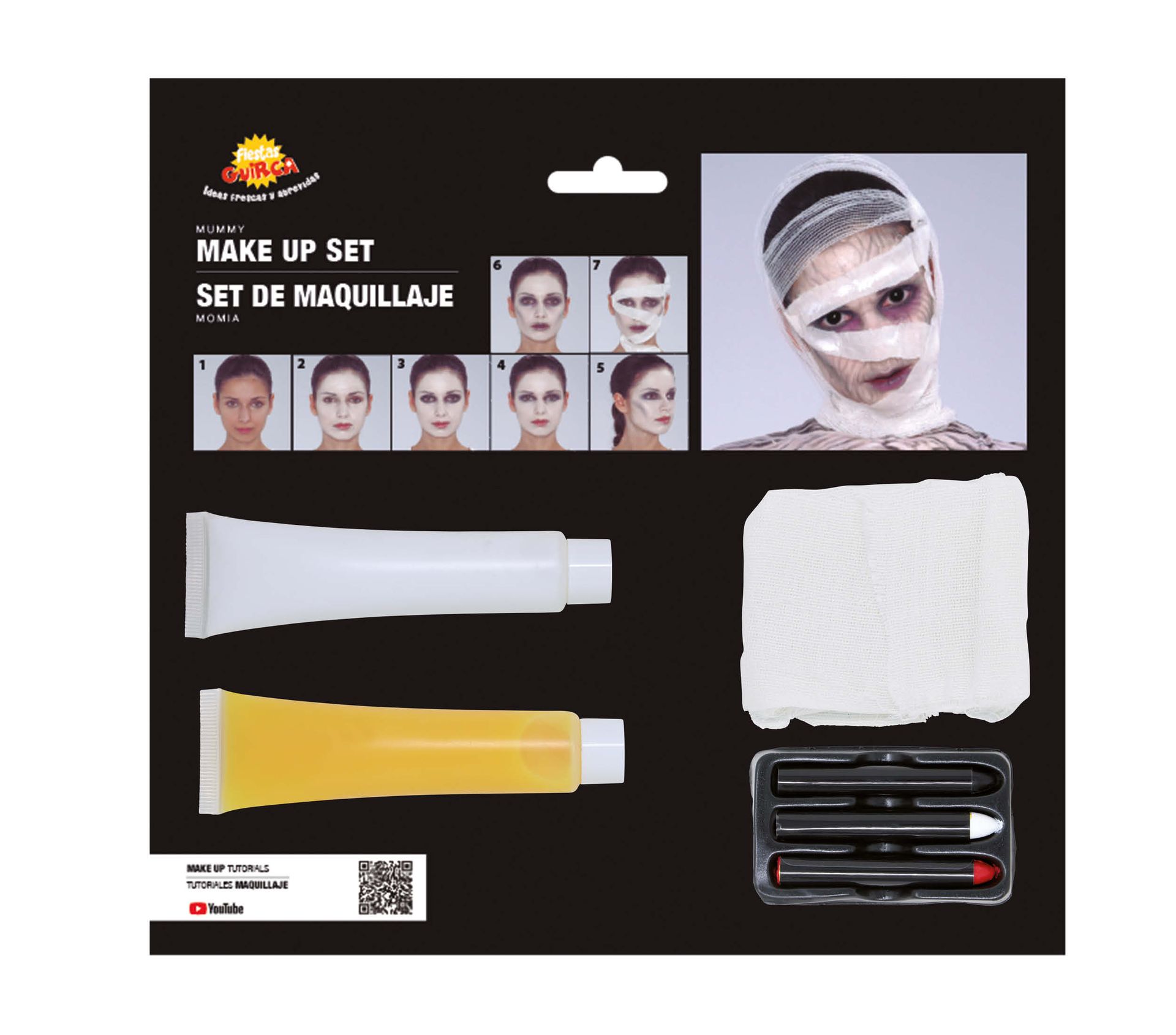 Zombie mummy make up set