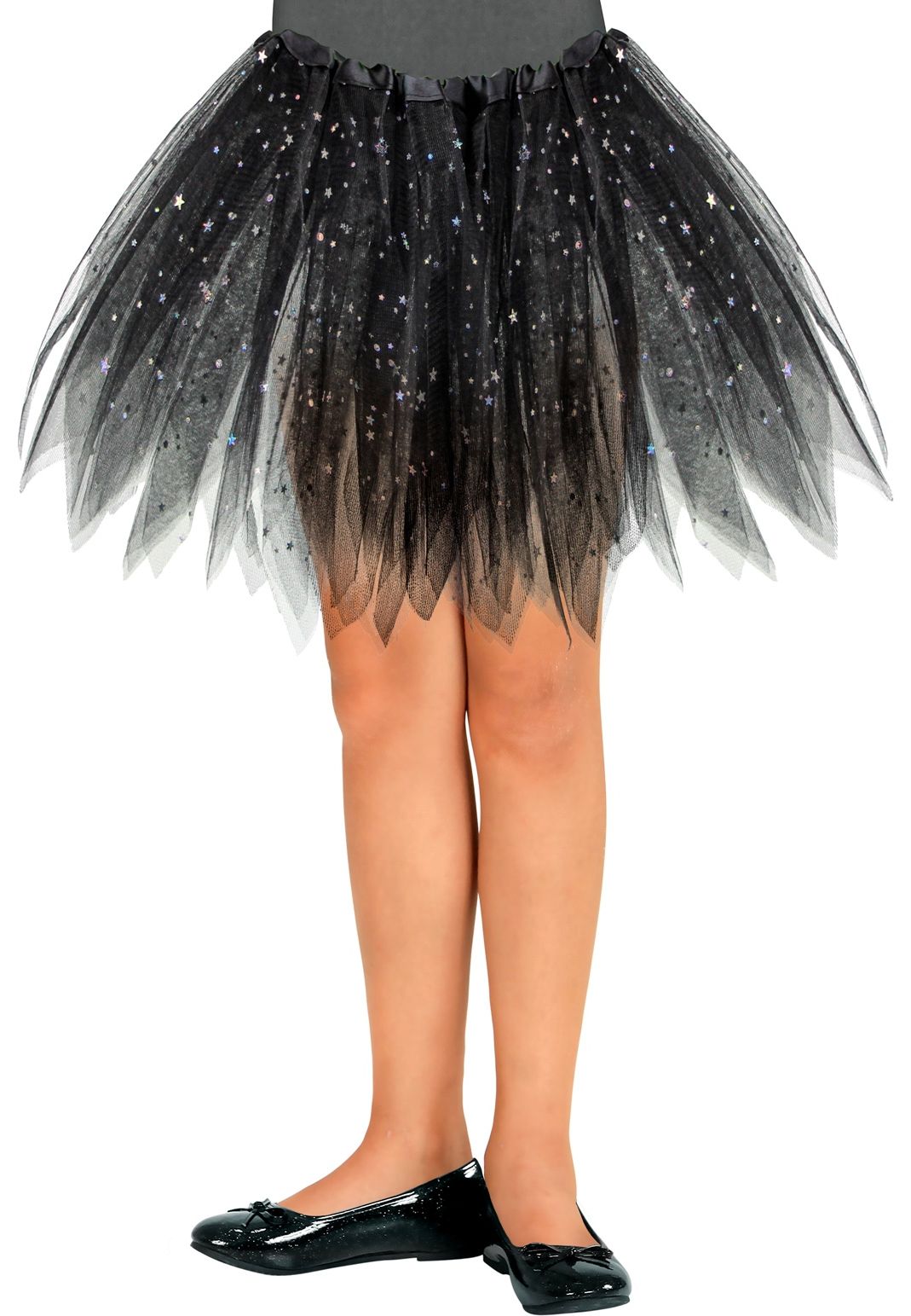 Zwart sparkling stars tutu kind