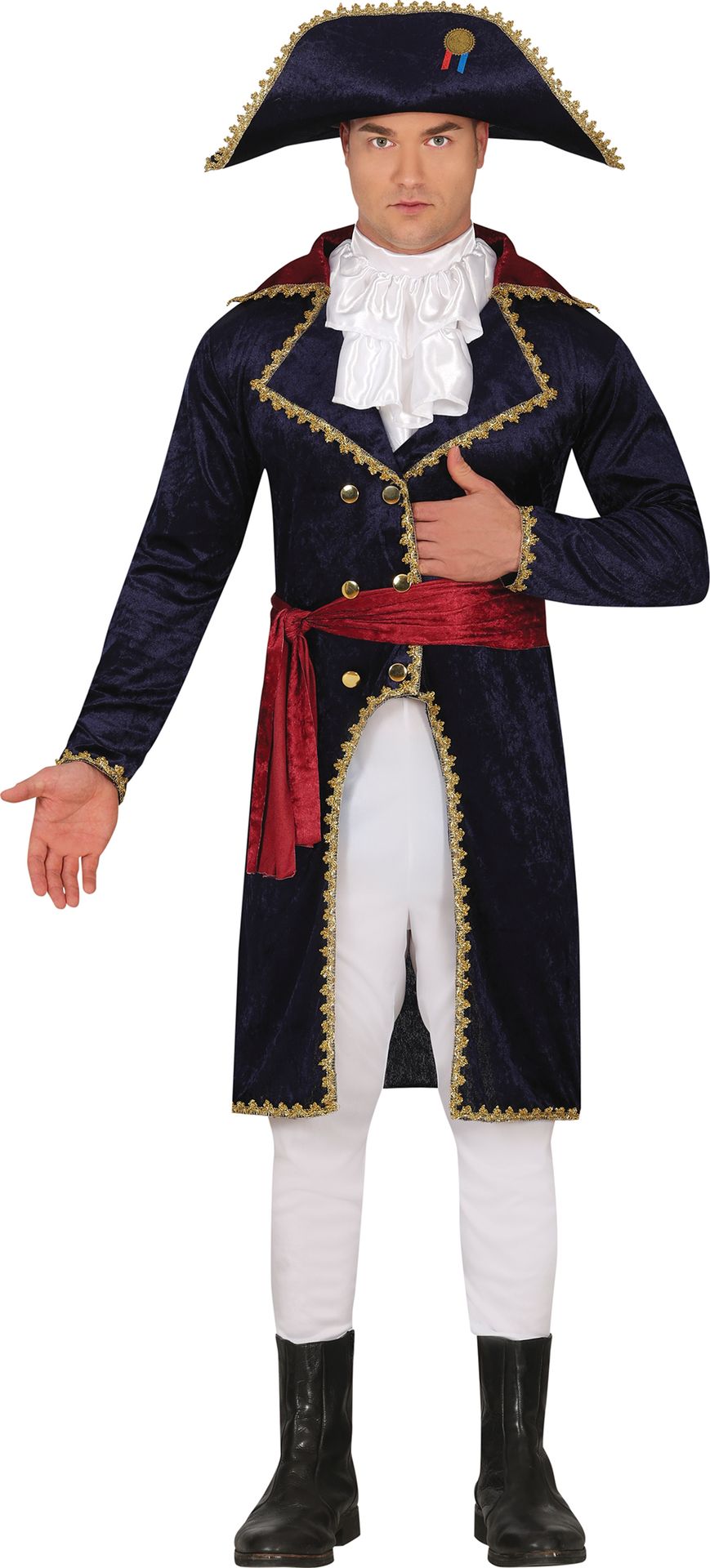 Zwart-Wit Marquises Soldaten Outfit Napoleon