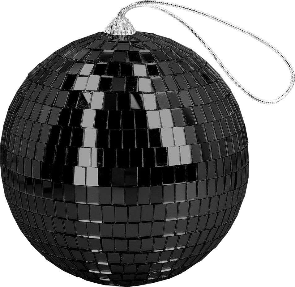 Zwarte Disco Bal 15 cm